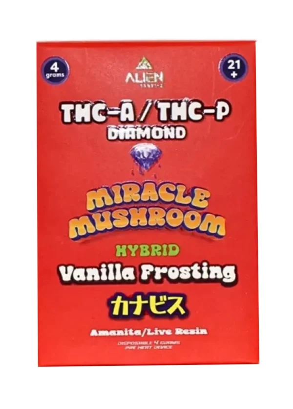 Vanilla-Frosting.webp Vanilla Frosting Alien Exotics Miracle Mushroom THC-A x THC-P Blend Disposable Vape 4G