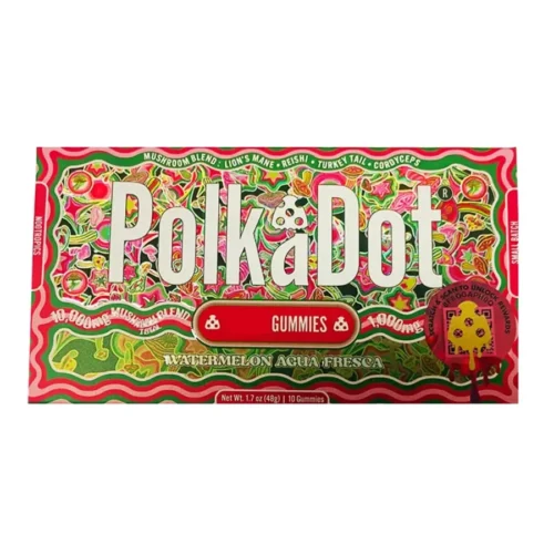 Watermelon-Agua-Fresca-PolkaDot-Belgian-Shroom-Gummies.webp Watermelon Agua Fresca PolkaDot Belgian Shroom Blend Gummies 4G