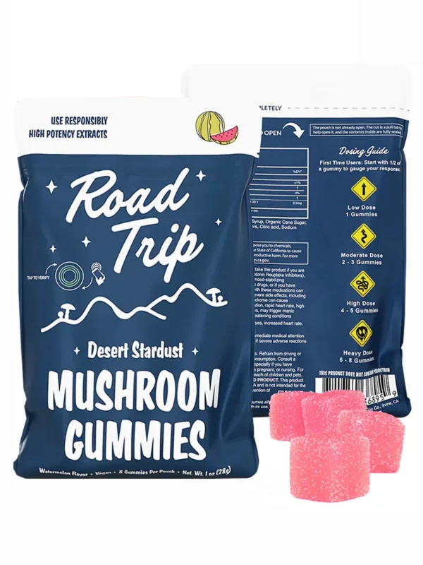 Watermelon Road Trip Desert Stardust Shroom Vegan Gummies 8ct 28G