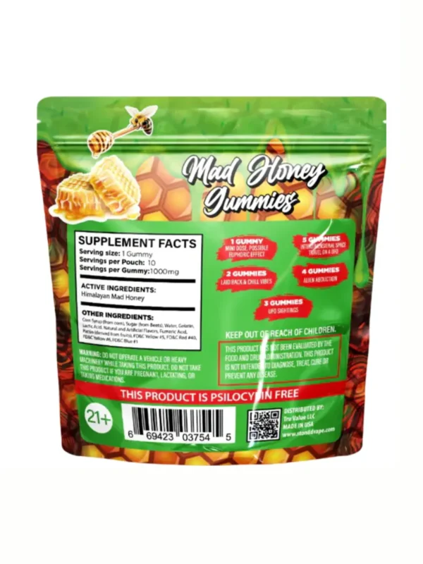 Watermelon-Stoned-Mad-Honey-Gummies-10000MG-10ct-Back.webp Watermelon Stoned Mad Honey Gummies 10000MG 10ct