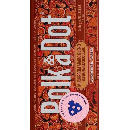 Wonderful Wafer PolkaDot Mushroom Belgian Chocolate 500mg