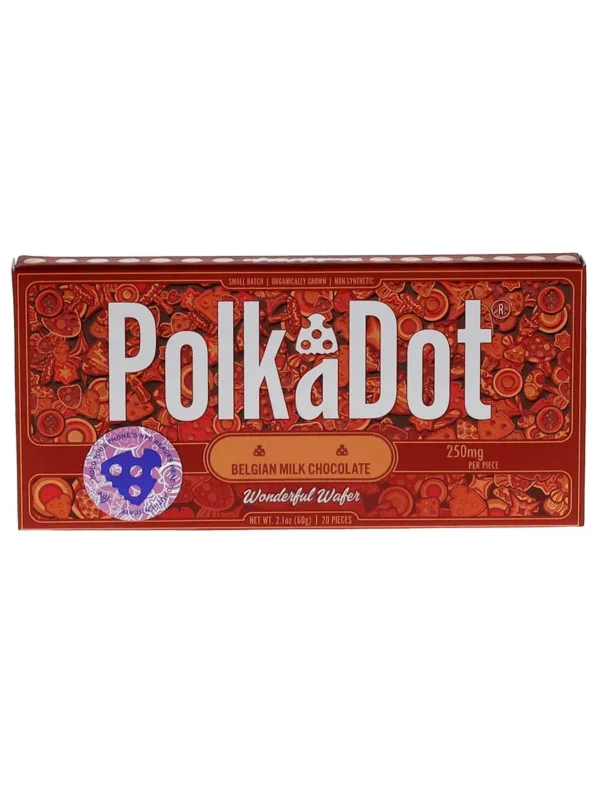 Wonderful-Wafer-PolkaDot-Mushroom-Belgian-Milk-Chocolate.webp Wonderful Wafer PolkaDot Mushroom Belgian Milk Chocolate 250mg