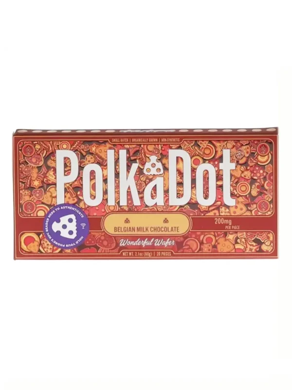 Wonderful Wafer PolkaDot Mushroom Belgian White Chocolate 200mg Per Piece
