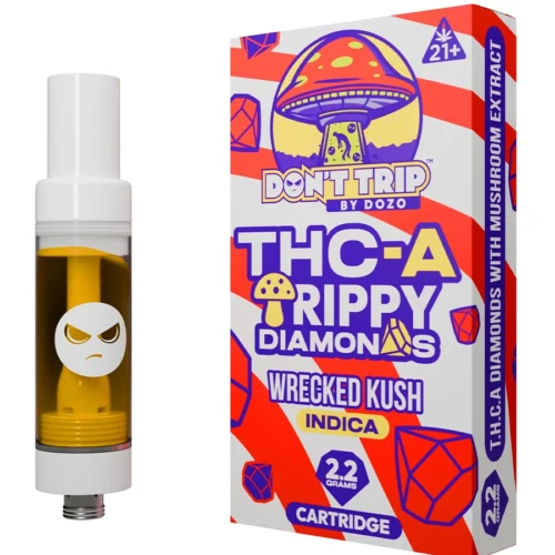 Wrecked-Kush-Dont-Trip-by-Dozo-THC-A-Trippy-Diamonds-Cartridge-2.2Gv.webp Wrecked Kush Don’t Trip by Dozo THC-A Trippy Diamonds Cartridge 2.2G