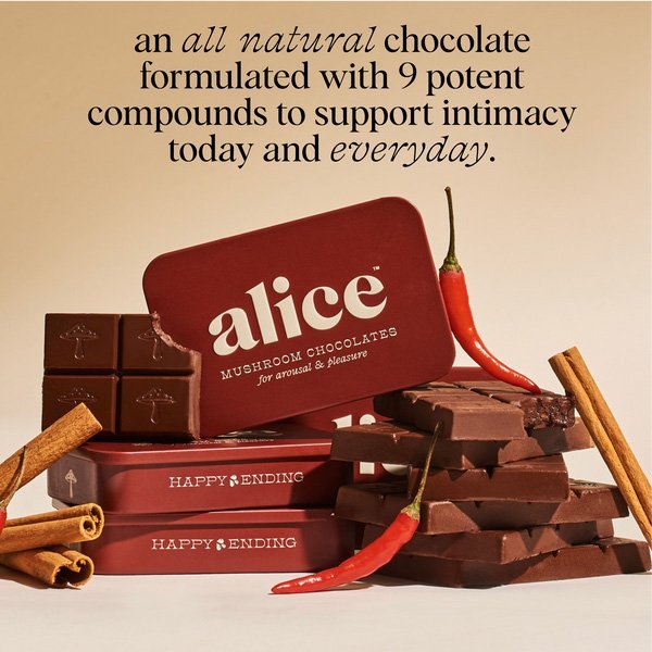 Alice Mushrooms Happy Ending Chocolate