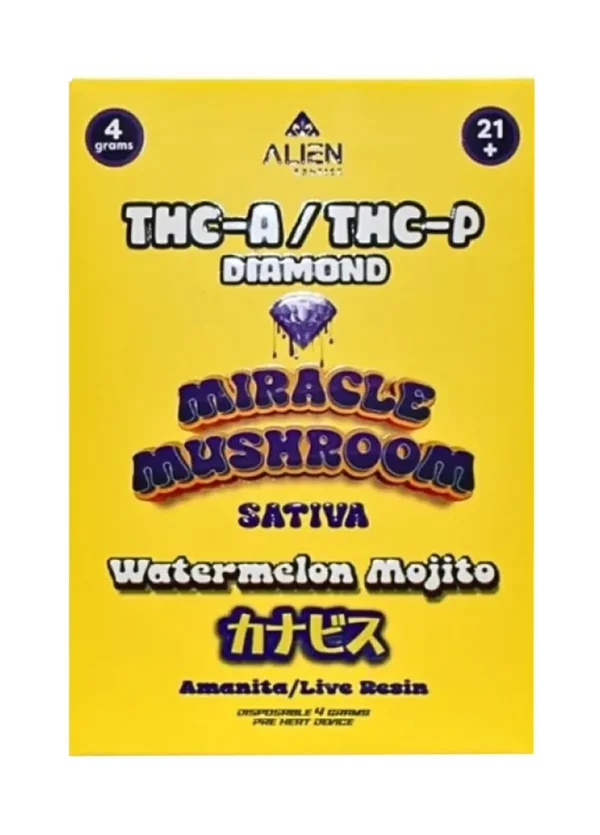 atermelon-Mojito.webp Watermelon Mojito Alien Exotics Miracle Mushroom THC-A x THC-P Blend Disposable Vape 4G
