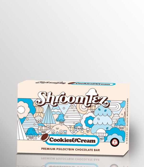 cookies-cream-chocolate-front.jpg Shroomiez Cookies & Cream Milk Chocolate Bar