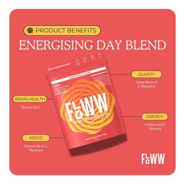 floww-cordyceps-and-lions-mane-mushroom-gummies-1.jpg Floww Cordyceps & Lions Mane Mushroom Gummies – Day Blend