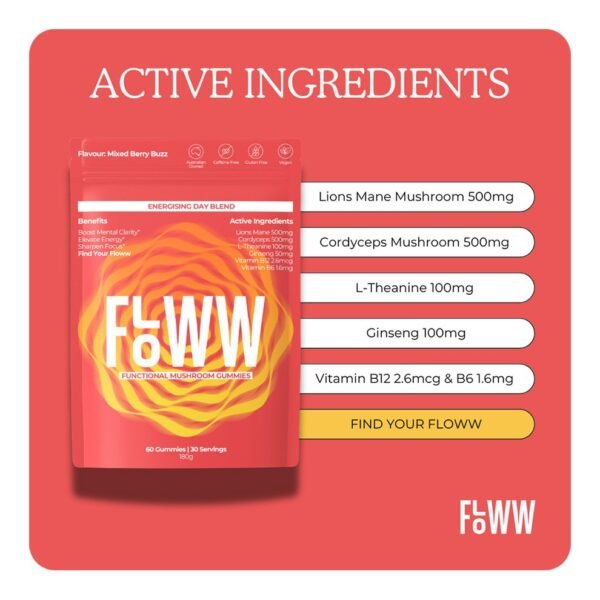 floww-cordyceps-and-lions-mane-mushroom-gummies-2.jpg Floww Cordyceps & Lions Mane Mushroom Gummies – Day Blend