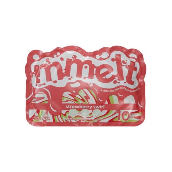 strawberryswirlmelt.jpg Mmelt Strawberry Swirl Mushroom Gummies – 10 Ct