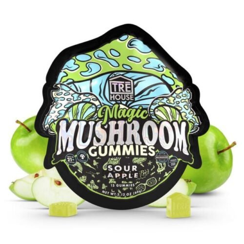 trehouse-photo-render-mushroom-gummies-sour-apple-flavor.jpg TreHouse Sour Apple Magic Mushroom Gummies