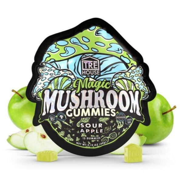 trehouse-photo-render-mushroom-gummies-sour-apple-flavor.jpg TreHouse Sour Apple Magic Mushroom Gummies